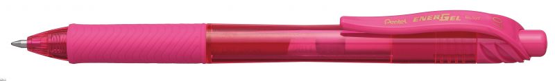 Pentel Liquid Gel-Tintenroller EnerGelX BL107, Druckmechanik, nachfüllbar, 0,35mm, Pink