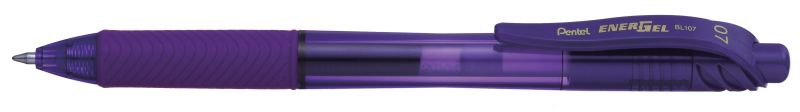Pentel Liquid Gel-Tintenroller EnerGelX BL107, Druckmechanik, nachfüllbar, 0,35mm, Violett