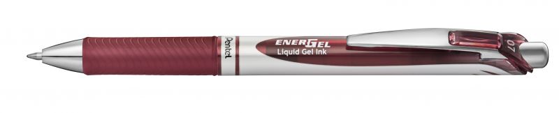 Pentel Liquid Gel-Tintenroller EnerGel BL77, Druckmechanik, nachfüllbar, 0,35mm, Burgunderrot