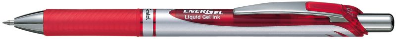 Pentel Liquid Gel-Tintenroller EnerGel BL77, Druckmechanik, nachfüllbar, 0,35mm, Rot