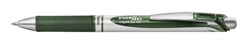 Pentel Liquid Gel-Tintenroller EnerGel BL77, Druckmechanik, nachfüllbar, 0,35mm, Waldgrün