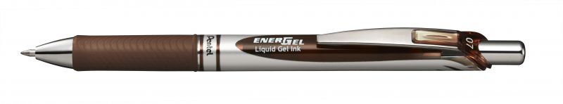 Pentel Liquid Gel-Tintenroller EnerGel BL77, Druckmechanik, nachfüllbar, 0,35mm, Braun