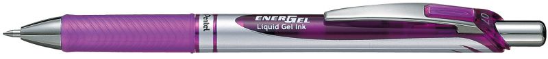 Pentel Liquid Gel-Tintenroller EnerGel BL77, Druckmechanik, nachfüllbar, 0,35mm, Violett