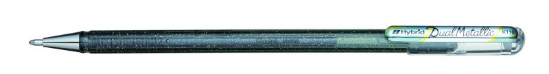Pentel Glitzer-Gel-Tintenroller Dual Metallic K110, 0,5mm, Silber