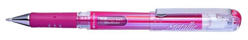 Pentel Gel-Tintenroller Hybrid Gel Grip DX K230, 0,5mm, Metallic-Rot