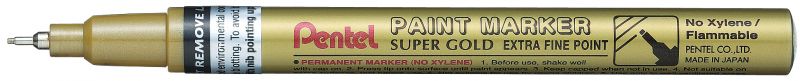 Pentel Deko-Lack-Marker feine Nadelspitze, 0,7mm, Gold