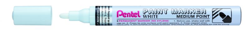 Pentel Deko-Lack-Marker Rundspitze, 2,5mm, Weiß