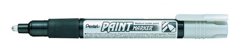 Pentel Lack-Marker Paint Marker MMP20, 2mm Rundspitze, Silber