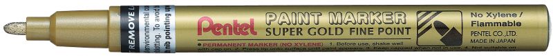 Pentel Deko-Lack-Marker Rundspitze, 1,5mm, Gold