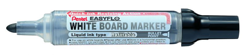 Pentel Whiteboard-Marker Easyflo MW50M, 2,5mm Rundspitze, Schwarz