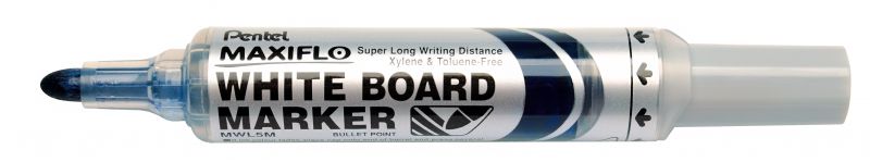 Pentel Whiteboard-Marker Maxiflo MWL5M, 2,5mm Rundspitze, Blau