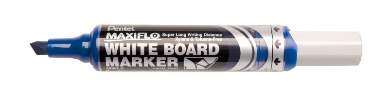 Pentel Whiteboard-Marker Maxiflo MWL6, 2 - 5,9mm Keilspitze, Blau