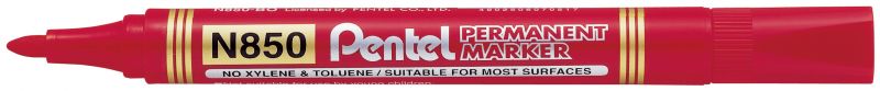 Pentel Permanent-Marker Pentel N850, 1,5mm Rundspitze, Rot