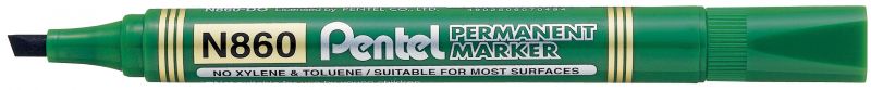 Pentel Permanent-Marker Pentel N860, 0,6 - 4,5mm Keilspitze, Grün