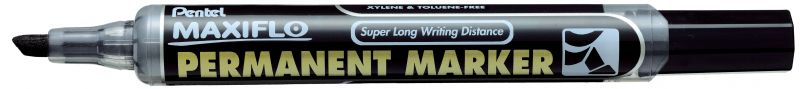 Pentel Permanent-Marker Maxiflo NLF60, 1 - 3,5mm Keilspitze, Schwarz