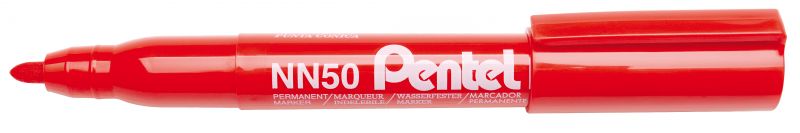Pentel Permanent-Marker Pentel Pen NN50, 1,3mm Rundspitze, Rot