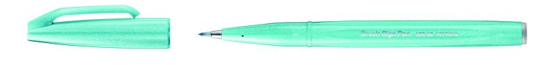 Pentel Brushpen Sign Pen Brush SES15 mit flexibler Pinselspitze, fein schreibend, Azurblau