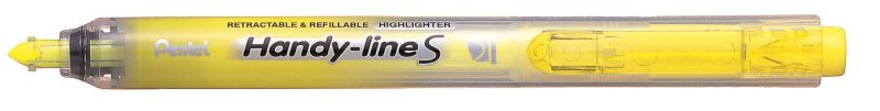 Pentel Textmarker Handy-Line, Keilspitze, Druckmechanik, Gelb