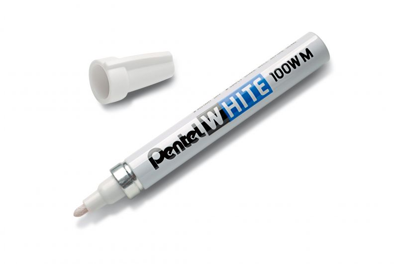 Pentel Lack-Marker White, Rundspitze 2,2mm, Weiß