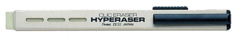 Pentel Radierstift Hyperaser ZE32 für schwer radierbare Tinten, nachfüllbar