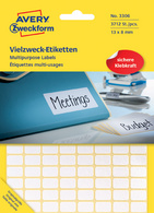 AVERY Zweckform Vielzweck-Etiketten, 32 x 10 mm, weiß, FP