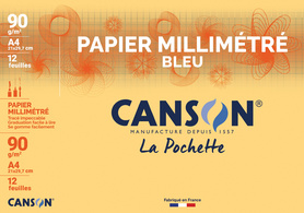 CANSON Millimeterpapier, DIN A4, 90 g/qm, Farbe: dunkelbraun