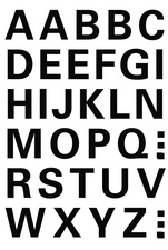 HERMA Buchstaben-Sticker O-Z, Folie schwarz, 33 mm
