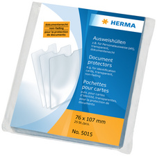 HERMA Ausweishülle, PP, 1-fach, 0,14 mm, Format: 52 x 75 mm