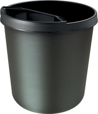 helit Papierkorb the firefighter, 12 Liter, PP, schwarz