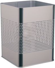 DURABLE Papierkorb METALL 18,5/P, eckig, 18,5 Liter, silber