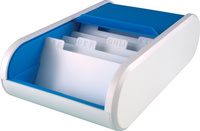 helit Visitenkartenbox the personal, blau-transluzent