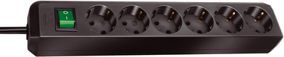 brennenstuhl Steckdosenleiste Eco-Line, 6-fach, schwarz