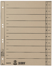 LEITZ Trennblätter, A4 Überbreite, Manilakarton 230g/qm