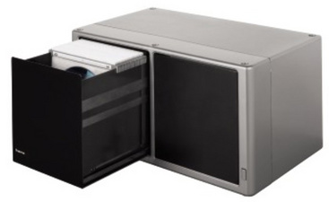 hama CD-/DVD-Box Magic Touch, für 120 CDs/DVDs, silber