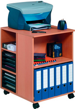 DURABLE Bürowagen 74/59 offen, 6 Böden, buche