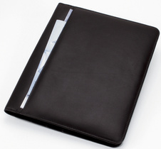 Alassio Schreibmappe CREMONA, DIN A4, Nappa-Leder, schwarz