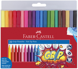 FABER-CASTELL Fasermaler GRIP, 20er Etui
