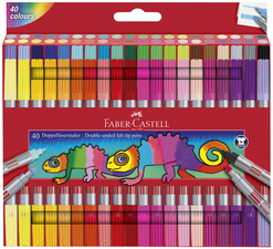 FABER-CASTELL Doppelfasermaler, 10er Etui