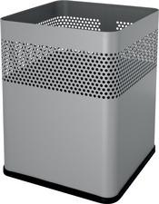 helit Stahl-Papierkorb the dot, 18 Liter, mittelgrau