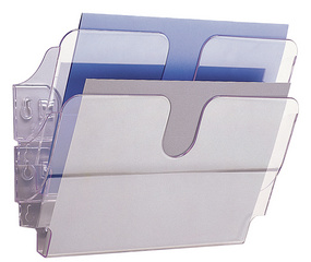 DURABLE Wand-Prospekthalter-Set FLEXIPLUS 2, A4, 2 Fächer