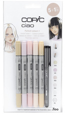 COPIC Marker ciao, 5+1 Set Hautfarben