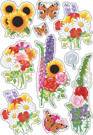 HERMA Sticker DECOR Blumen Silberprägung