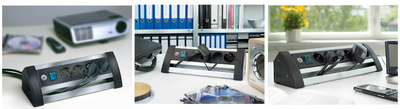 brennenstuhl Tisch-Steckdosenleiste Alu-Office-Line, 4-fach