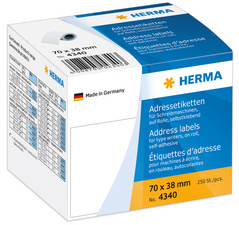 HERMA Adress-Etiketten, 70 x 38 mm, endlos, weiß