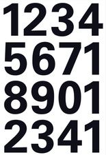 HERMA Zahlen-Sticker 0-9, Folie schwarz, Höhe: 33 mm
