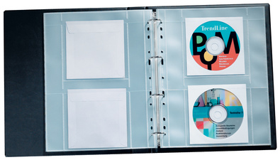 HERMA CD-/DVD-Prospekthülle für 2 CDs, A4, PP, transparent,