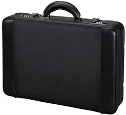 Alassio Attaché-Koffer MODICA, Lederimitat/Nylon, schwarz