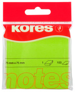 Kores Haftnotizen NEON, 75 x 75 mm, blanko, neon-gelb