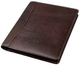Alassio Schreibmappe MONACO, A5, Leder, dunkelbraun-antik