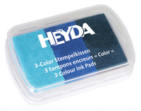HEYDA Stempelkissen 3-Color, limone/hellgrün/dunkelgrün